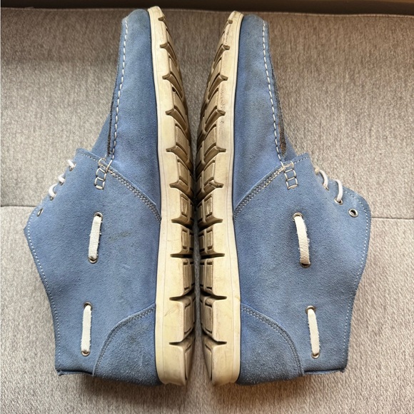 Italian Men's Blue Suede Shoes - Picture 7 of 16